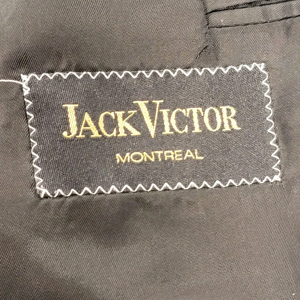 Jack‎ Victor Montreal Wool Sport Coat Windowpane Blazer Charcoal Gray Men's 42R